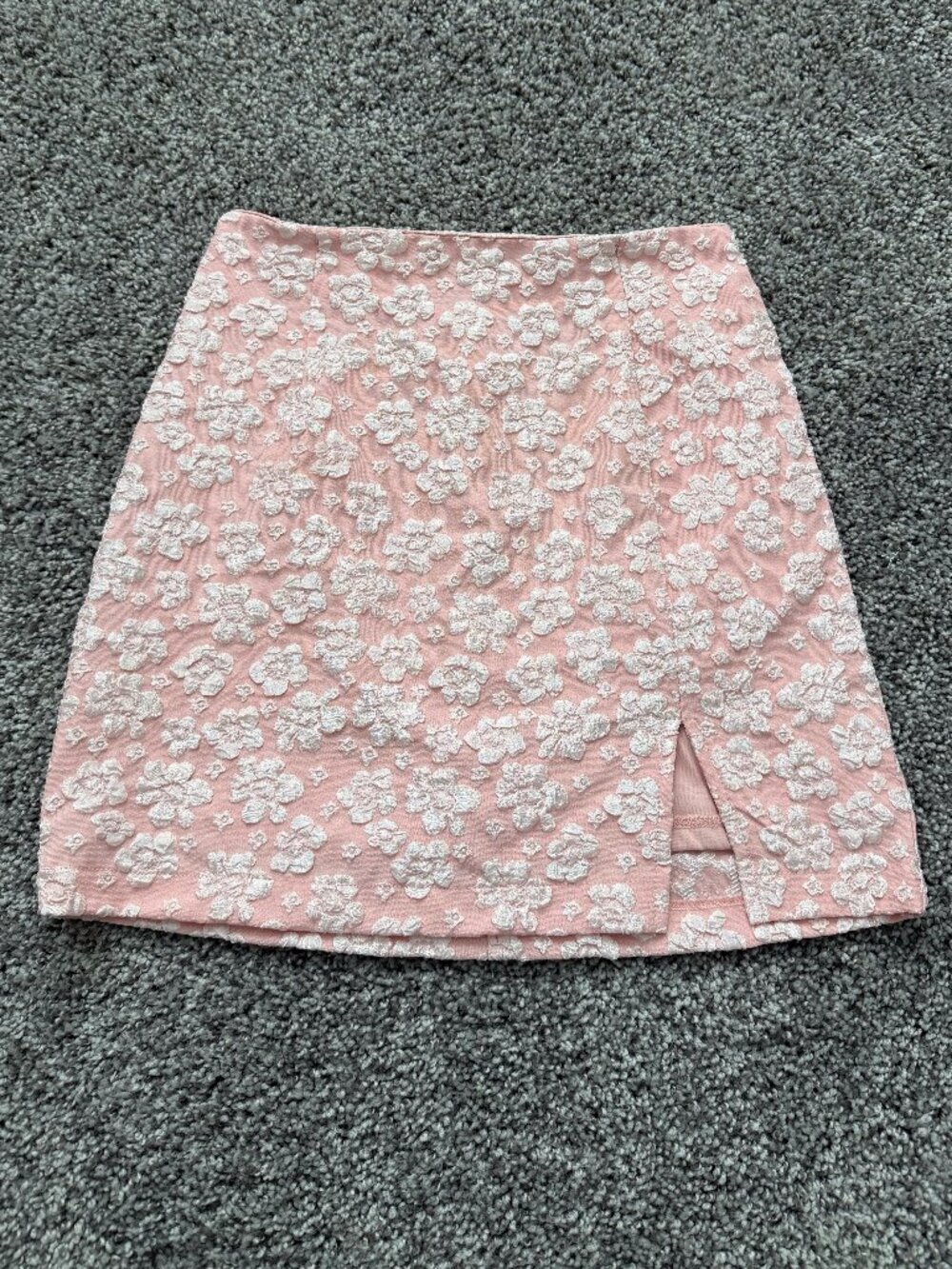Wild Fable Pink White Floral Brocade Mini Skirt Women's 0 Coquette Y2K